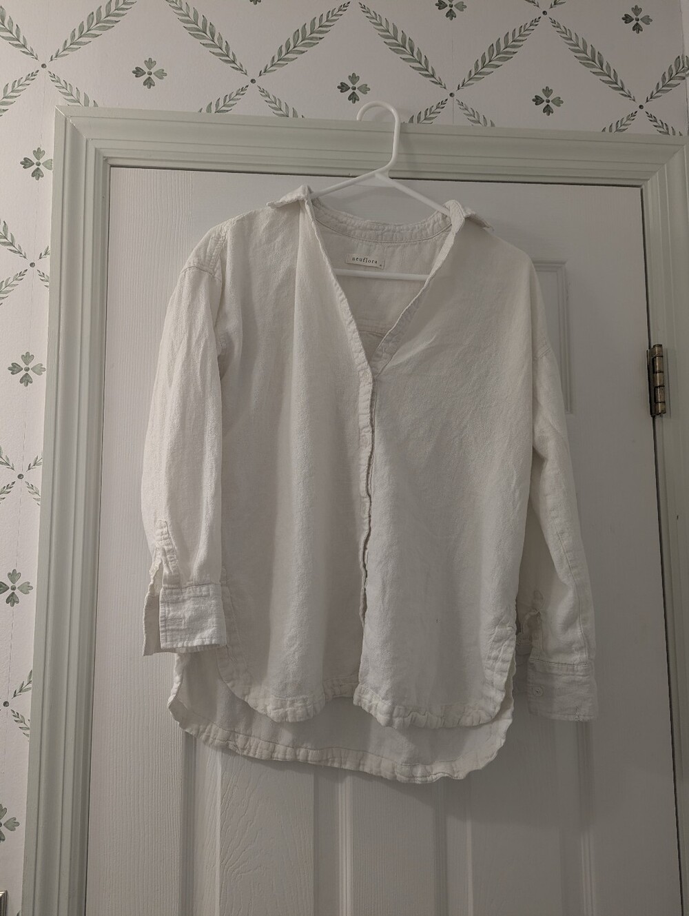 Neuflora Linen Blend Button Up
